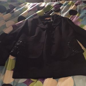 Women’s black skirt suit